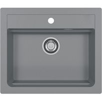 Keittiöallas Alveus Atrox 30 Concrete, 590x500mm, granital, harmaa, Verkkokaupan poistotuote