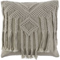 Koristetyyny AmandaB Collection Macramee Ubud, 45x45cm, vaalea