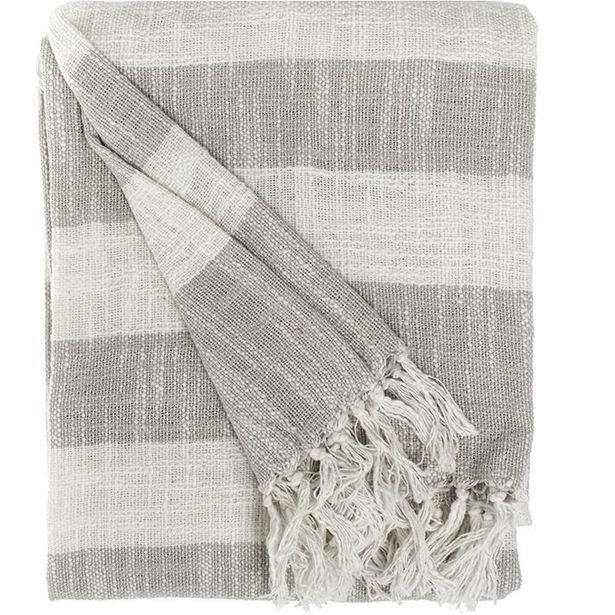 Päiväpeitto AmandaB Collection Stripe, harmaa, eri kokoja