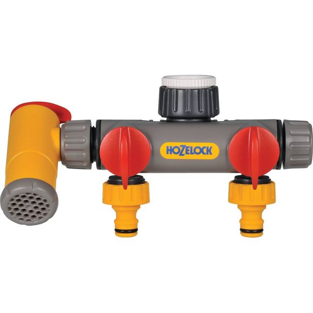 Hanaliitin Hozelock Flowmax SB, kaksihaarainen