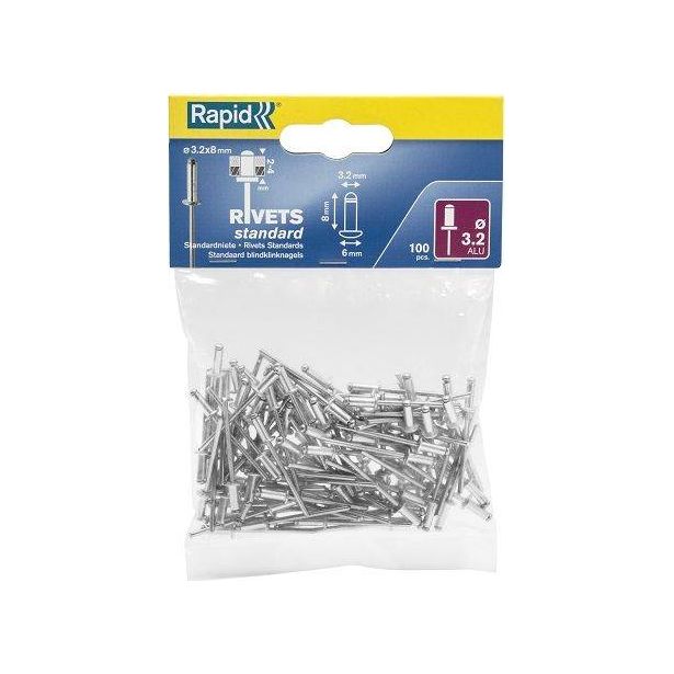 Vetoniitti Rapid, 3.2X8mm, 100kpl