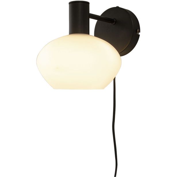 Seinävalaisin Aneta Lighting Bell, musta/valkoinen