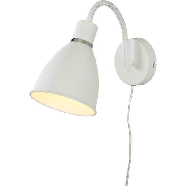 Seinävalaisin Aneta Lighting Idre, valkoinen/kromi