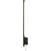 LED-seinävalaisin Aneta Lighting Stecco, 65cm, musta