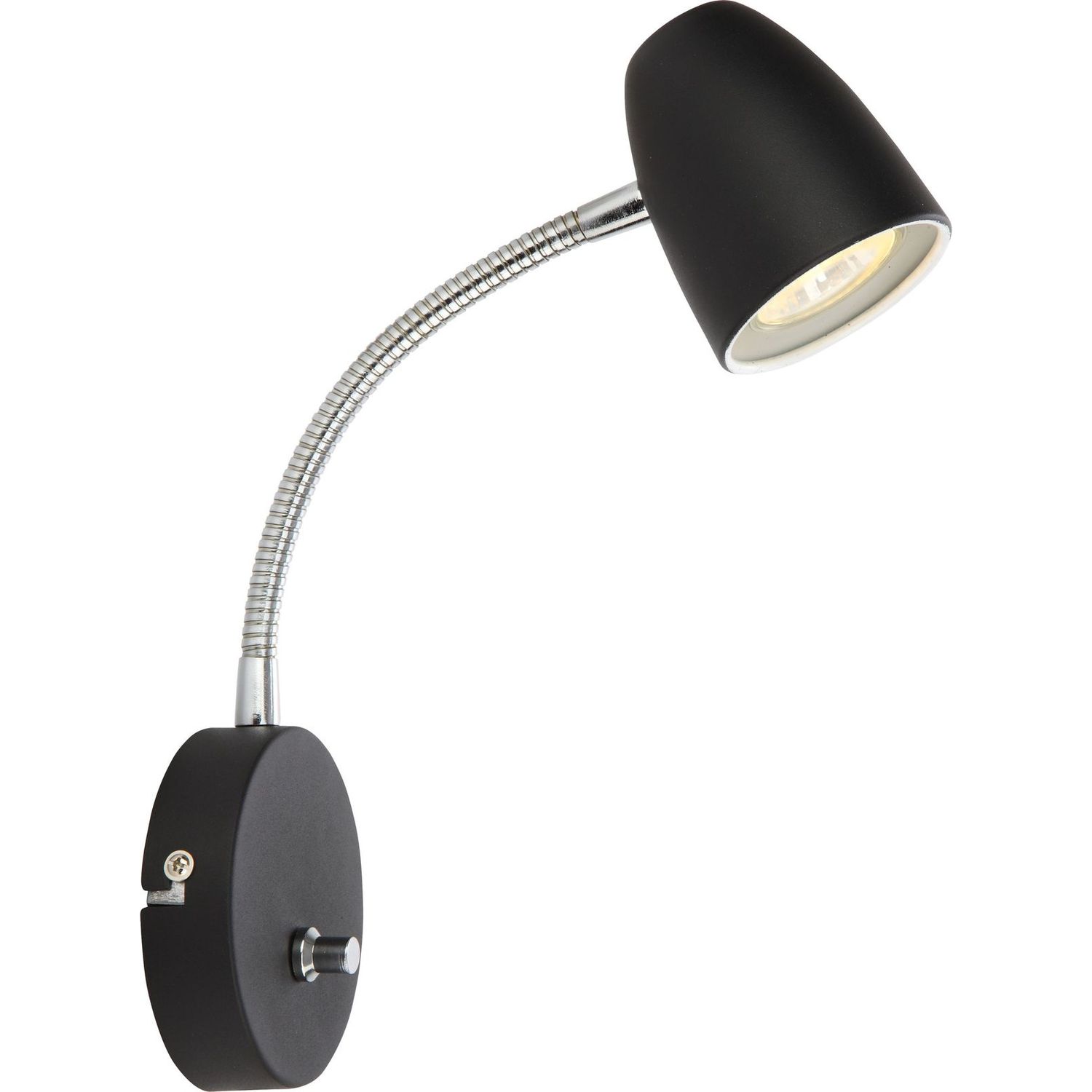 Seinävalaisin Aneta Lighting Sandnes Flex, himmennettävä, musta