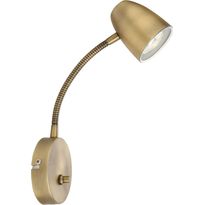 Seinävalaisin Aneta Lighting Sandnes Flex, himmennettävä, antiikkimessinki