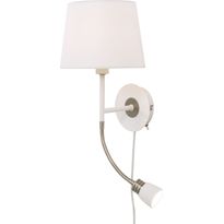 Seinävalaisin Aneta Lighting Eketorp, valkoinen/teräs