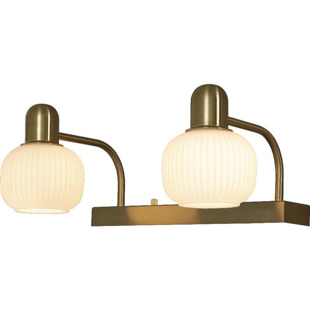 Peilivalaisin Aneta Lighting Messina IP44 2-osainen mattamessinki peilikaapin päälle, Verkkokaupan poistotuote