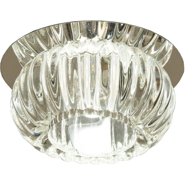 LED-alasvalo Aneta Lighting Sorrento, IP44 Ø 100x85 mm, upotettava kirkas lasi, kromi