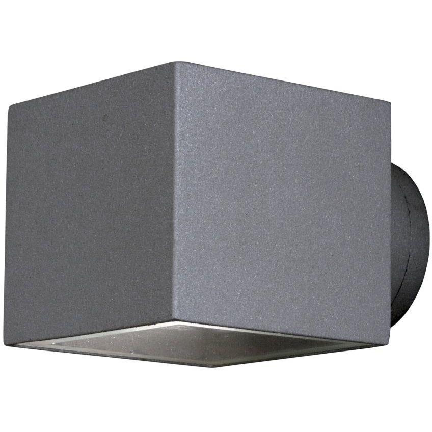 Seinävalaisin Aneta Lighting Ekerum, neliö 100x135x90 mm, ylös/alas harmaa