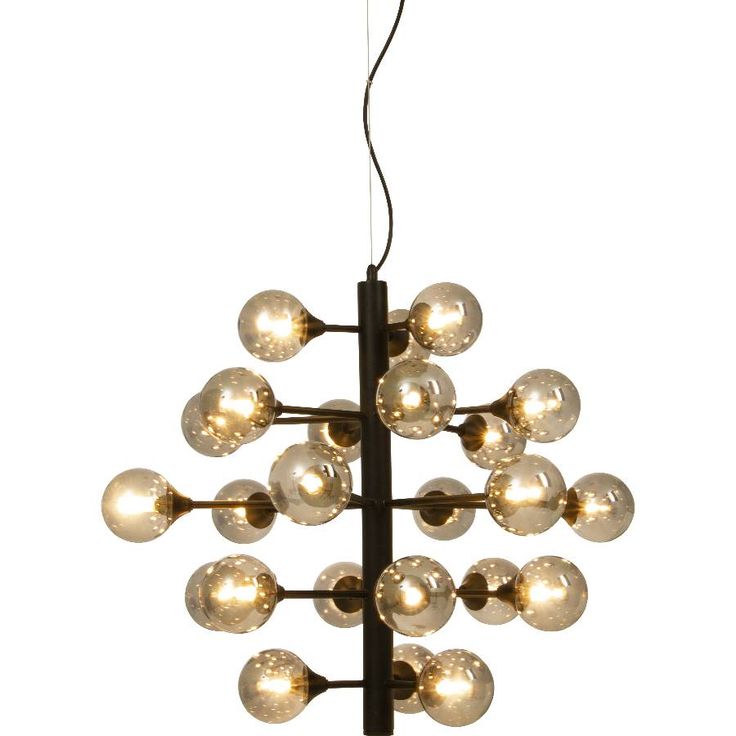 Kattovalaisin Aneta Lighting Cosmos, &Oslash;68.5cm, 24-osainen, musta