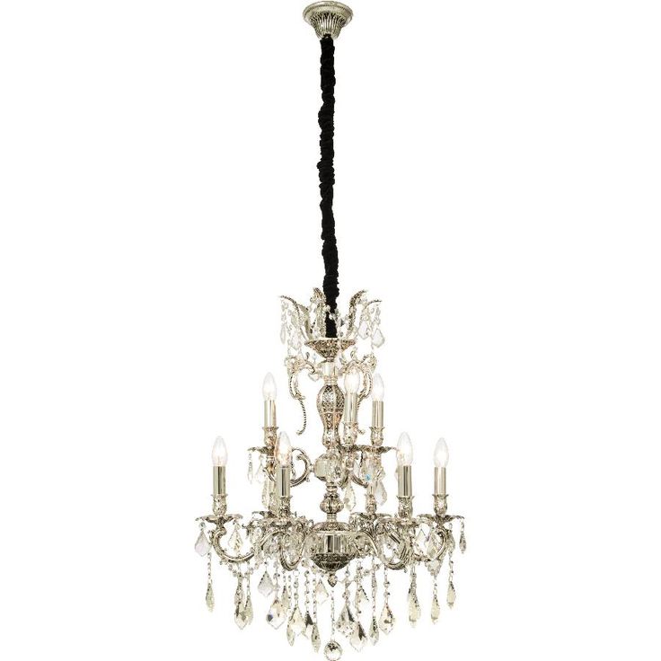 Kristallikruunu Aneta Lighting Allington, &Oslash;60cm, 9-osainen, antiikkihopea
