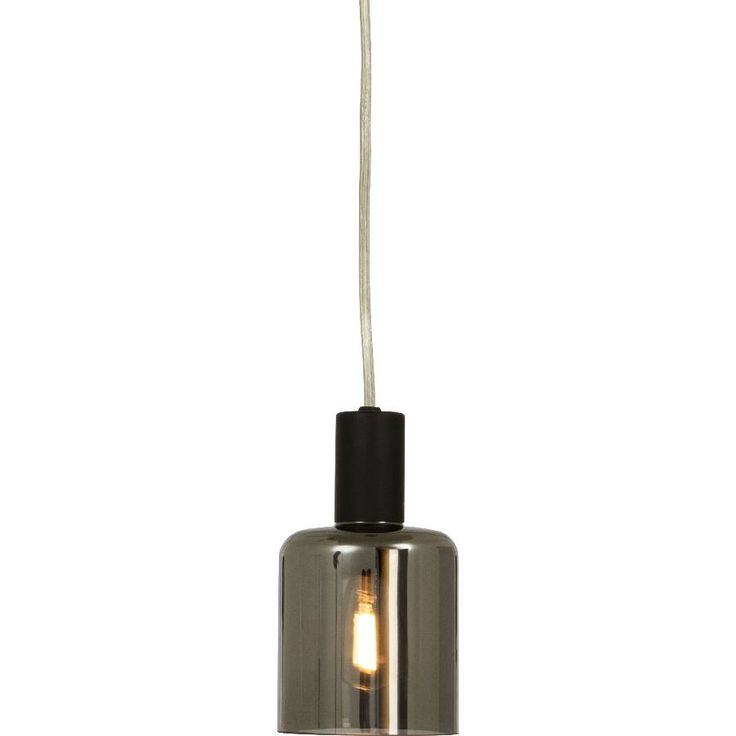 Ikkunavalaisin Aneta Lighting Cylinder, &Oslash;9cm, musta/savulasi