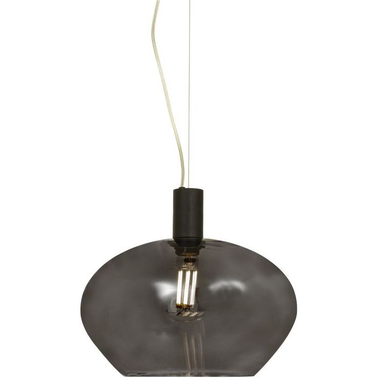 Riippuvalaisin Aneta Lighting Bell, Ø35cm, musta/savulasi