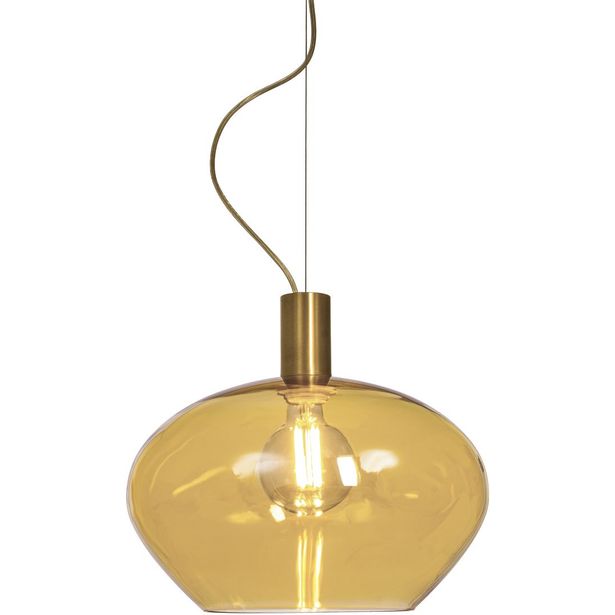 Riippuvalaisin Aneta Lighting Bell, Ø35cm, mattamessinki/meripihka