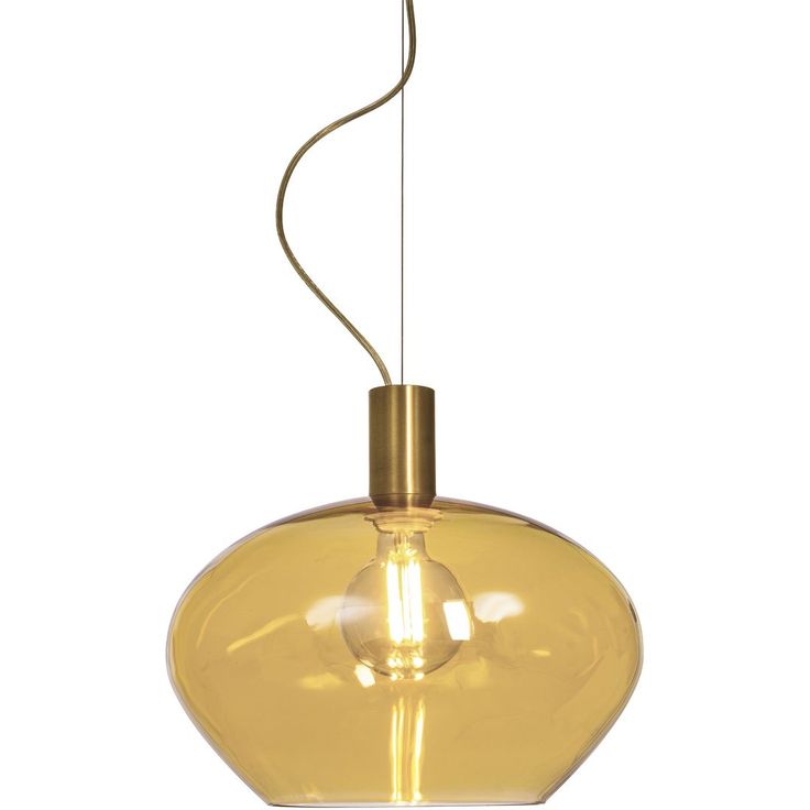 Riippuvalaisin Aneta Lighting Bell, Ø35cm, mattamessinki/meripihka