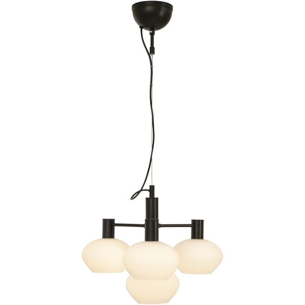 Riippuvalaisin Aneta Lighting Bell, 4-osainen, musta/valkoinen