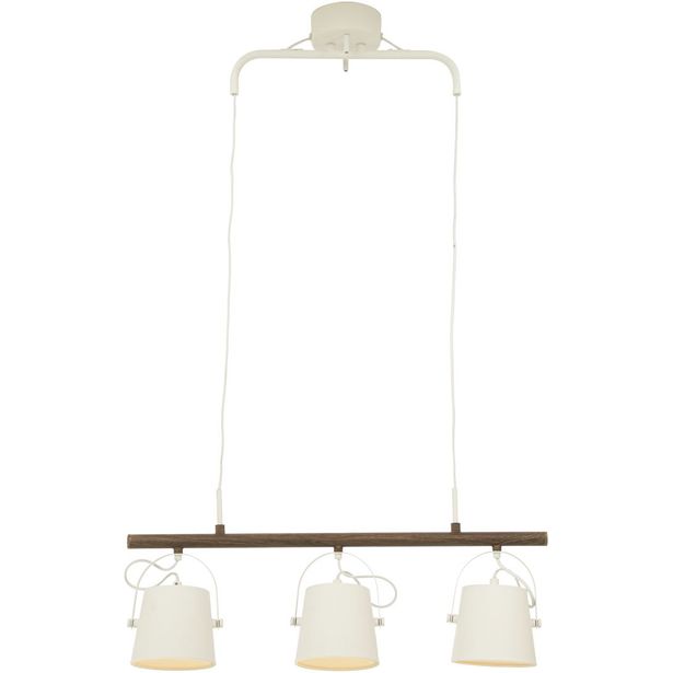 Kattovalaisin Aneta Lighting Espresso, 3-osainen, valkoinen/tumma puu
