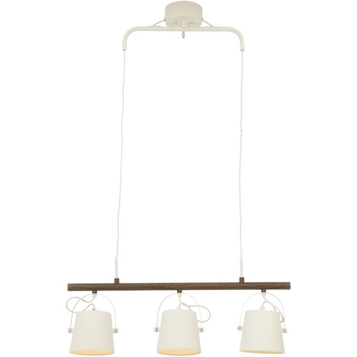 Kattovalaisin Aneta Lighting Espresso, 3-osainen, valkoinen/tumma puu