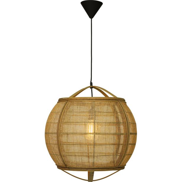 Riippuvalaisin Aneta Lighting Borneo Ø50cm, ruskea