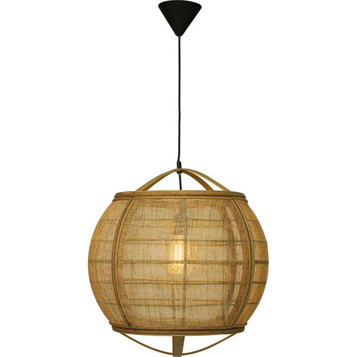 Riippuvalaisin Aneta Lighting Borneo Ø50cm, ruskea