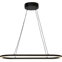 LED-kattovalaisin Aneta Lighting Oda, soikea, 75x30cm, musta