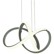 LED-kattovalaisin Aneta Lighting Krumelur 60, hopeanharmaa/valkoinen
