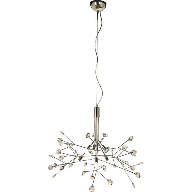 Kristallikattovalaisin Aneta Lighting Fiesta, kromi/kirkas K9-kristallilasi