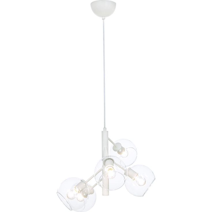 Kattovalaisin Aneta Lighting Atom, 5-osainen, valkoinen/kirkas