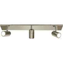 Kattospotti Aneta Lighting Livorno, 3-osainen, suora, IP44, kromi/valkoinen