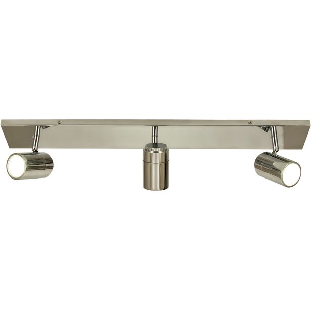 Kattospotti Aneta Lighting Livorno, 3-osainen, suora, IP44, kromi/valkoinen