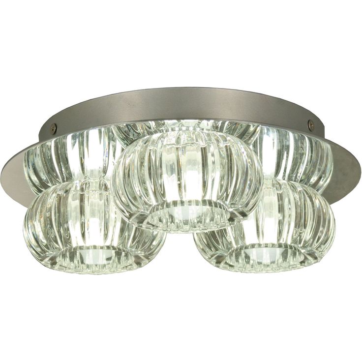 LED-kattovalaisin Aneta Lighting Sorrento, 3-osainen, IP44, kirkas/kromi