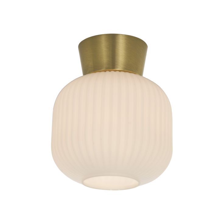 Kattoplafondi Aneta Lighting Vanja, valkoinen/harjattu messinki