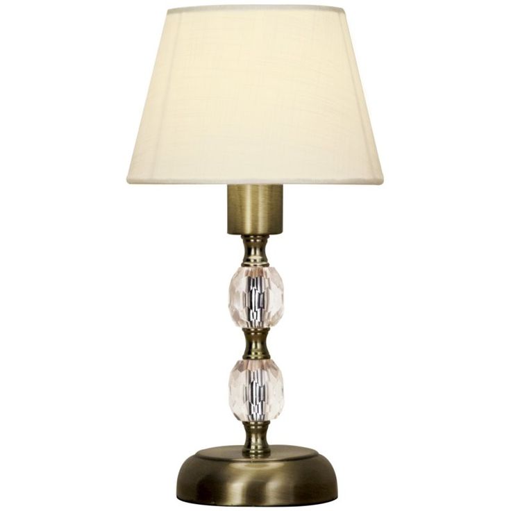 Pöytävalaisin Aneta Lighting Johanna, Ø 160x300 mm, antiikki, kirkas, valkoinen