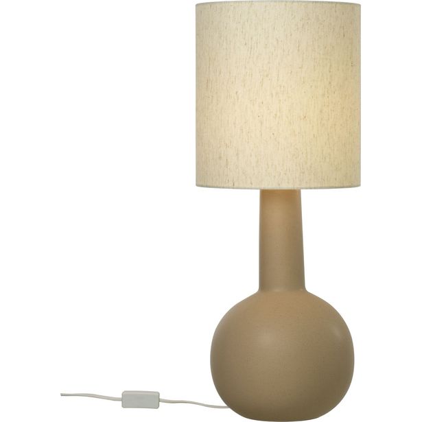 Pöytävalaisin Aneta Lighting Eleana, ruskea/beige