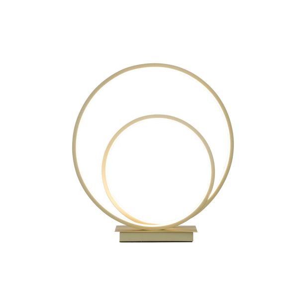 LED-pöytävalaisin Aneta Lighting Loop, 14W, Ø350x375mm, IP20, champange
