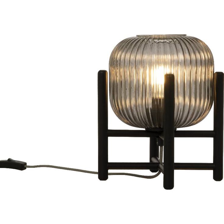Pöytävalaisin Aneta Lighting Vinda, &Oslash;24cm, musta/savulasi