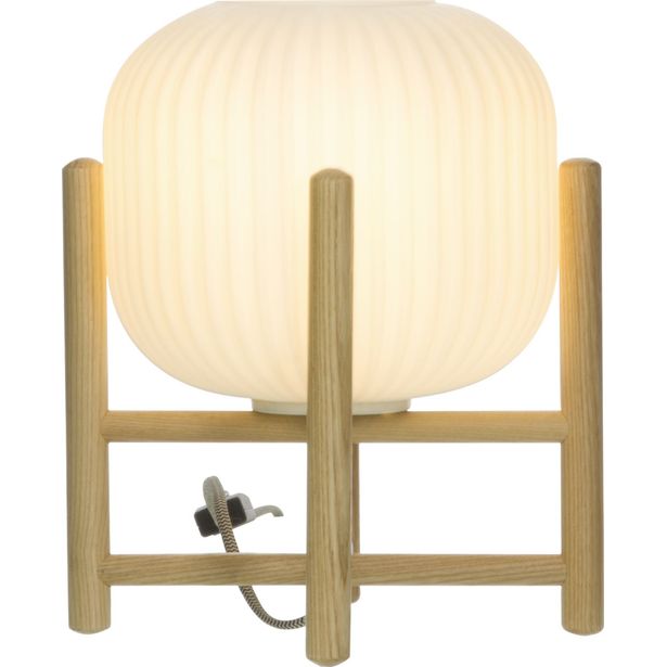 Pöytävalaisin Aneta Lighting Vinda, puu/valkoinen