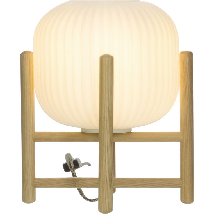 Pöytävalaisin Aneta Lighting Vinda, puu/valkoinen