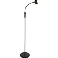 Lattiavalaisin Aneta Lighting Hugin, joustava varsi, musta