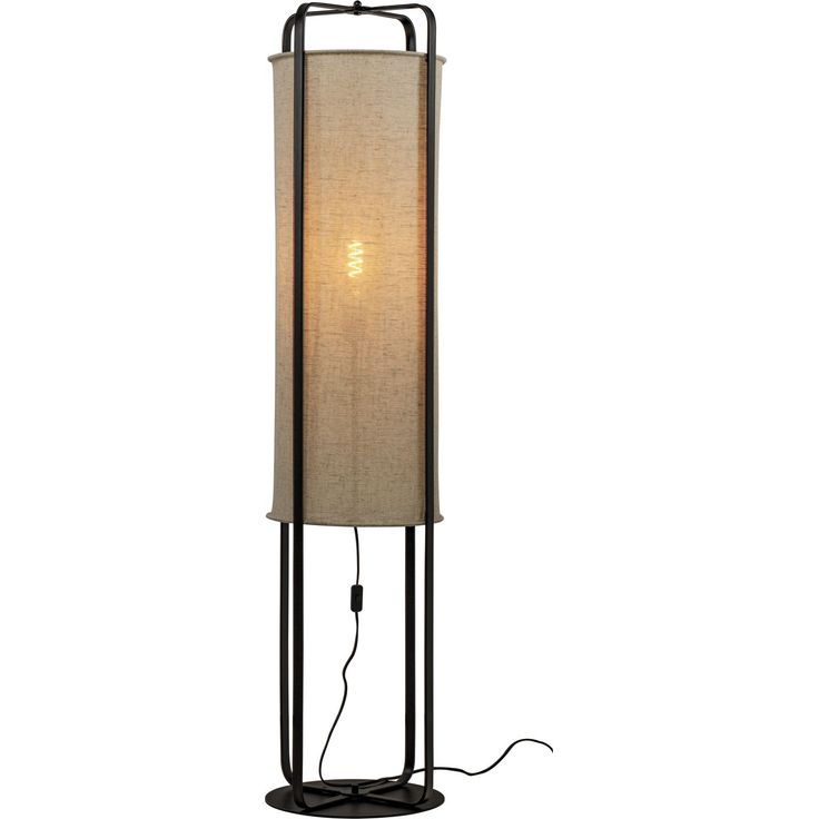 Lattiavalaisin Aneta Lighting Ronda, musta/beige
