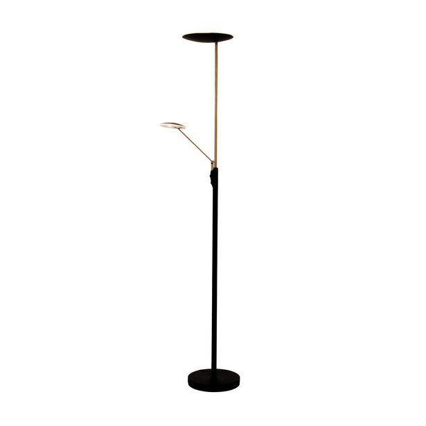 LED-lattiavalaisin Aneta Lighting Cadiz Up-Light, musta