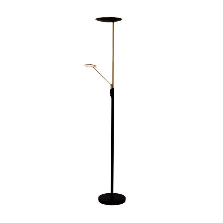 LED-lattiavalaisin Aneta Lighting Cadiz Up-Light, musta