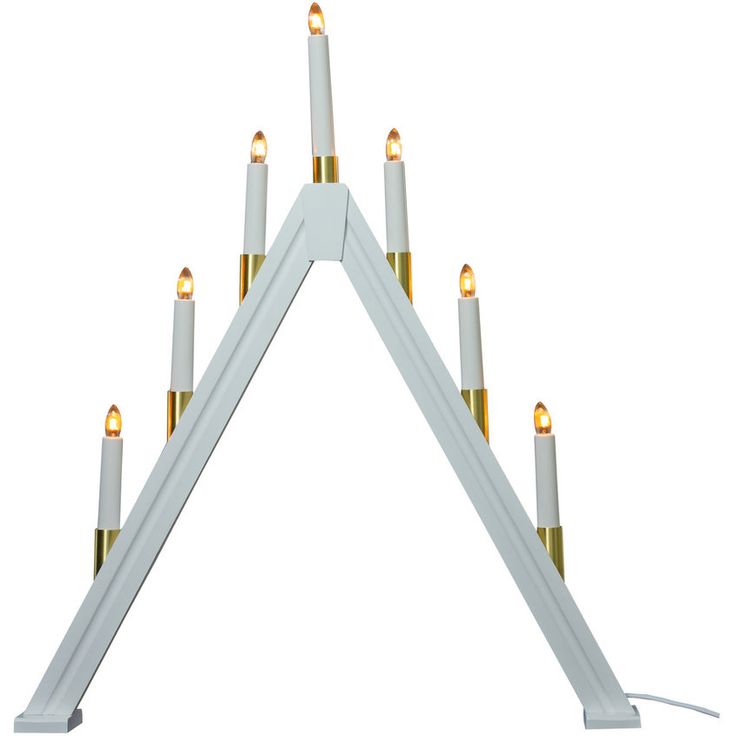 Adventtikynttelikkö Aneta Lighting Halland, 7-osainen, valkoinen