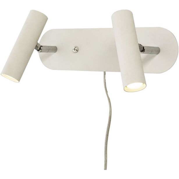 LED-seinävalaisin Aneta Lighting Artic, 2-osainen, 3000K, valkoinen