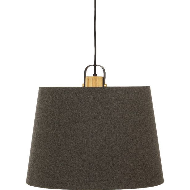 Kattovalaisin Aneta Lighting Geilo, Ø45cm , musta/harmaa/puu