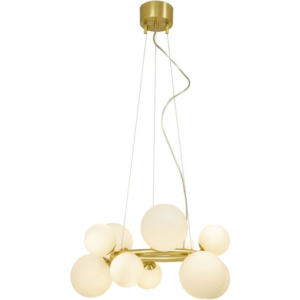 Kattokruunu Aneta Lighting Molekyl, mattamessinki/valkoinen