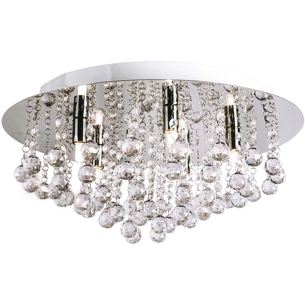 Kattoplafondi Aneta Lighting Madelene 50, kromi/kirkas