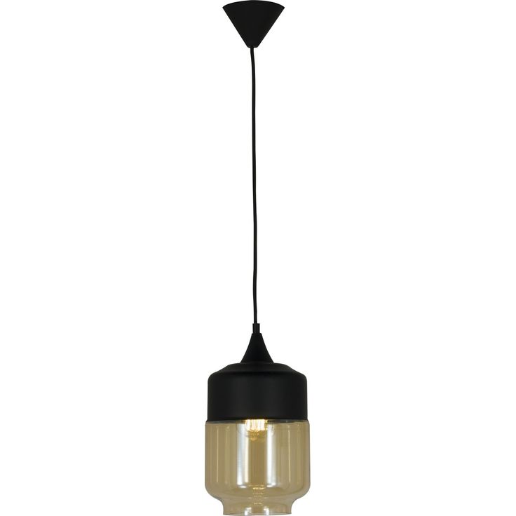 Kattovalaisin Aneta Lighting Mitte, ø 18cm, musta/meripihka