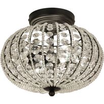 Kattoplafondi Aneta Lighting Edda, ø 29,5cm, musta/kirkas